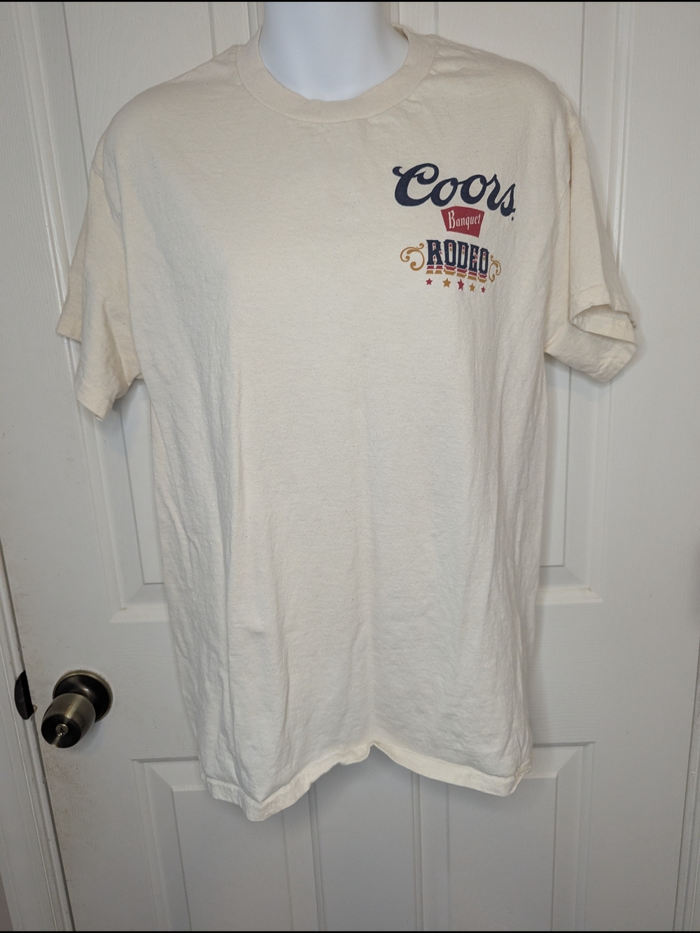 Coors Banquet Rodeo Men's Size Medium Lightweight Double Sided Graphic T-Shirt